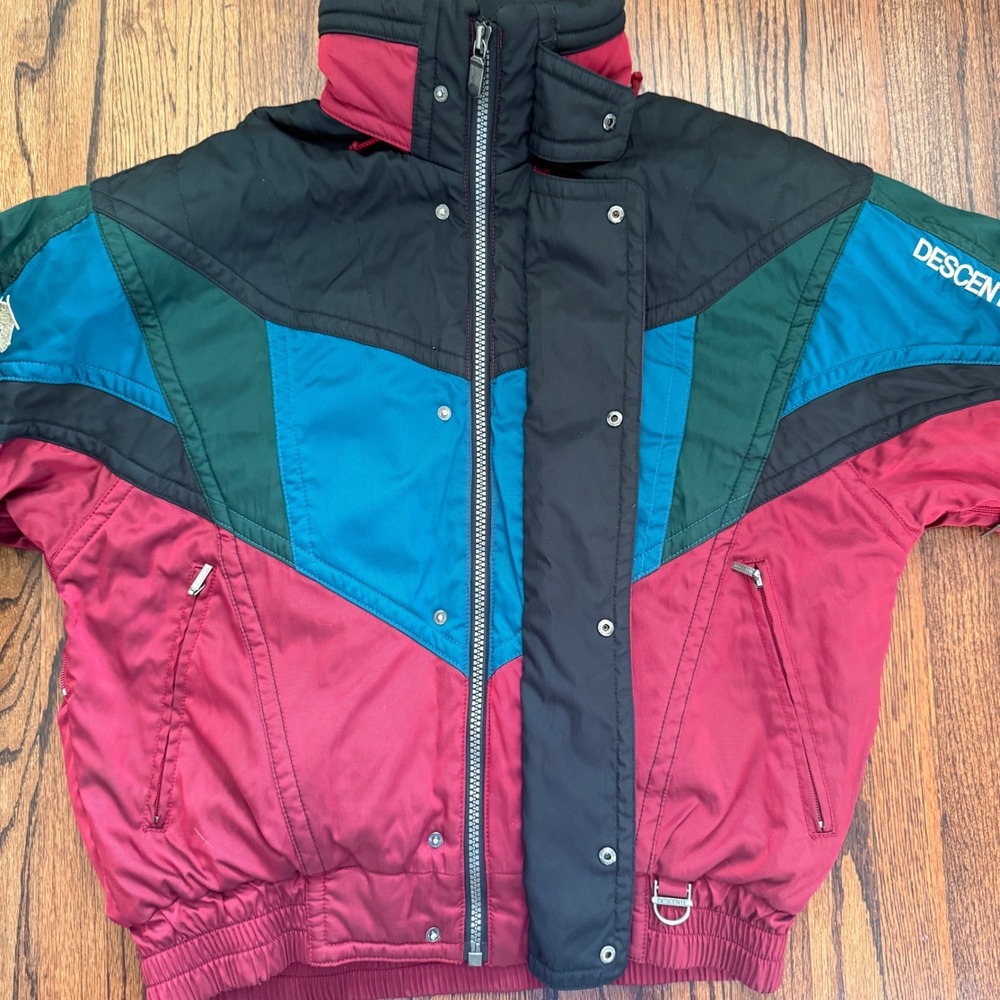 Vintage Descente Ski Puffer Jacket Mens Size M Colorblock 90s Retro SnowBoard - Picture 10 of 13